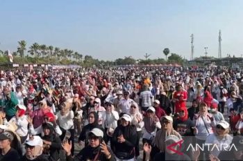 Deklarasi dukung Prabowo di Gresik diawali jalan sehat dan sepeda santai