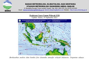 Cuaca di NTB diprakirakan hujan ringan