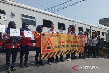 Kemenhub sosialisasikan keselamatan di perlintasan sebidang  kereta api