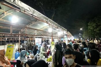 Warga ramai kunjungi stan UMKM pada puncak gelaran HUT ke-45 Kota Palu