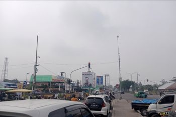 Udara di Riau berkabut asap akibat kebakaran lahan