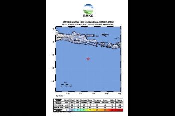 Gempa M5,1 guncang Samudera Hindia selatan Jawa Timur