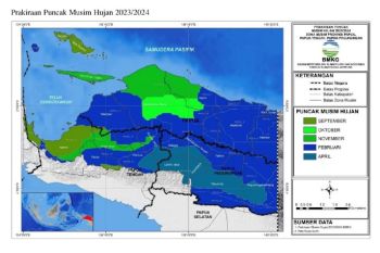 BMKG prakirakan hujan ringan guyur kota di Indonesia