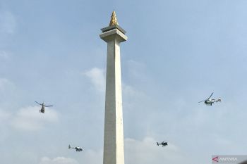 Peringatan HUT ke-78 TNI di Monas jadi ajang unjuk kekuatan pasukan dan alutsista NKRI