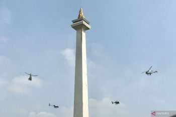HUT ke-78 TNI di Monumen Nasional Jakarta jadi ajang unjuk kekuatan pasukan dan alutsista