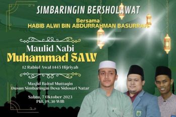 Meriahkan Simbaringin Bersholawat bersama Habib Alwi bin Abudurrahman Basurrah