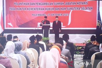 Kemenkumlham Sumsel lantik dan sebar 86 notaris baru ke daerah