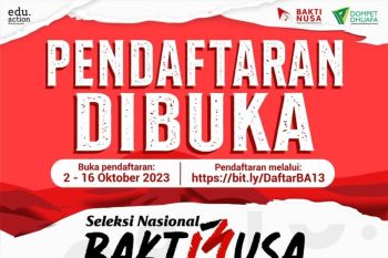 Seleksi Bakti Nusa Angkatan 13 resmi dibuka