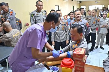 Anggota Polres Jepara jalani tes kesehatan  jelang Pemilu 2024