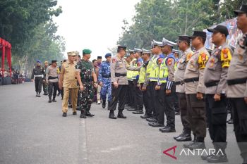 FOTO - Simulasi pengamanan Pemilu 2024 di Pekanbaru