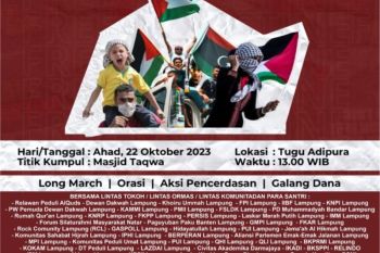 Ribuan masyarakat Lampung akan hadiri puncak Aksi Lampung Bersama Palestina