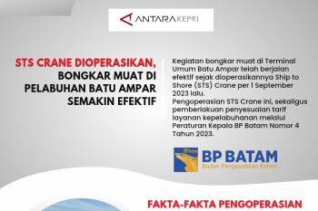 STS Crane dioperasikan, bongkar muat di Pelabuhan Batu Ampar semakin efektif