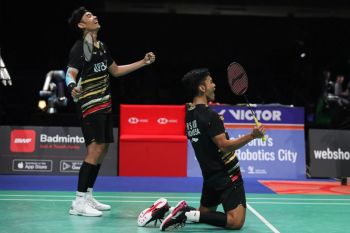 Bagas/Fikri maju ke final Denmark Open setelah kalahkan rekannya sendiri