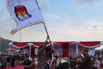 KPU Magetan terima Kirab Pemilu 2024 dari Nganjuk