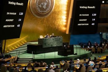 Resolusi jeda kemanusiaan Gaza dan Amerika Serikat yang terasing