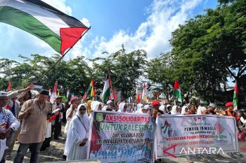 Ribuan orang di Meranti gelar aksi bela Palestina