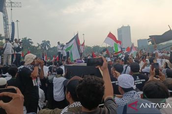 Menlu Retno Marsudi bacakan puisi di aksi bela Palestina