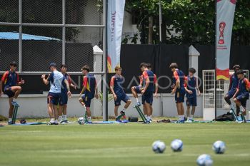 Latihan Timnas Spanyol Piala Dunia U-17