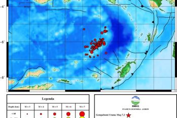 Sebanyak 82 gempa susulan usai Gempa bumi Laut Banda magnitudo 7.2