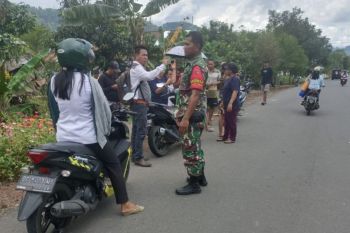 Kodim mengimbau warga waspadai erupsi Gunung Ibu Halmahera Barat