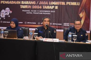 KPU Sumbar jelaskan penundaan pengadaan logistik tahap II