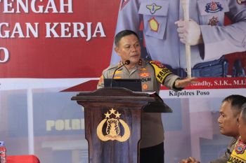 Kapolda Sulteng cek persiapan pengamanan Pemilu 2024 di Polres Poso