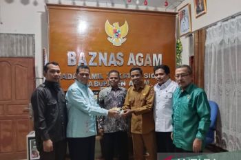Baznas Agam galang bantuan bagi warga Palestina Rp244,75 juta