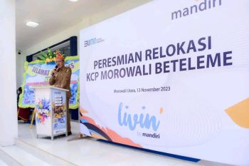 Wabup Morut resmikan relokasi gedung baru Bank Mandiri KCP Morowali Beteleme