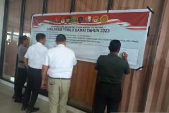 Pemkab Natuna bersama TNI dan Polri deklarasi Pemilu Damai 2024
