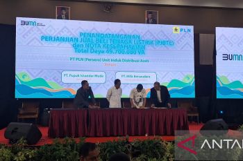 PLN suplai tenaga listrik 49,70 juta VA untuk sektor usaha di Aceh