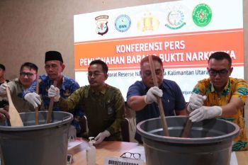 Polda Kaltara Memusnahkan Sebanyak 3.148,73 Gram Sabu