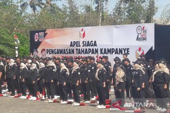 Jelang masa kampanye, Bawaslu Temanggung gelar apel siaga