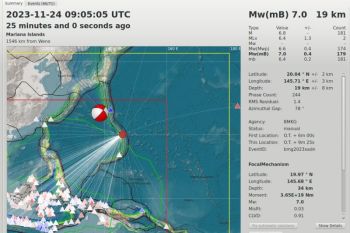 Gempa bumi M 7,0 Mariana Island tak berpotensi tsunami di Indonesia