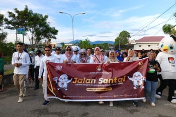 KPU Kabupaten Parigi Moutong sosialisasikan pemilu lewat jalan santai