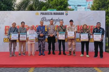 Polresta Manado laksanakan bakti sosial dan pemeriksaan kesehatan gratis