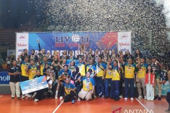 Tim putri Petrokimia Gresik juarai Livoli Divisi Utama 2023