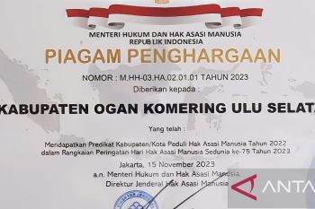 OKU Selatan dinobatkan sebagai Kabupaten Peduli HAM