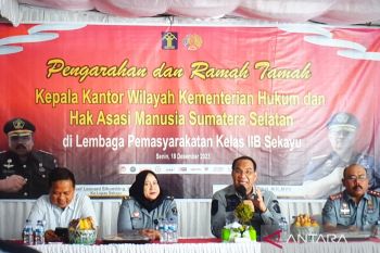 Kakanwil Kemenkumham Sumsel beri penguatan tugas-fungsi petugas Lapas Sekayu