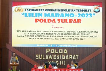 Polda Sulbar dan TNI perkuat sinergisitas pada pengamanan Natal dan tahun baru 2024