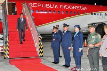 Presiden Jokowi tiba di Jakarta usai kunjungan kerja ke Jepang