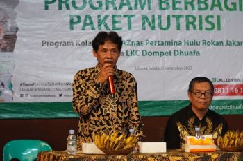 LKC Dompet Dhuafa bersama LAZnas Pertamina Hulu Rokan salurkan ratusan paket nutrisi