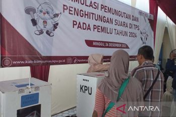 KPU  Banyumas gelar simulasi pemungutan suara di TPS