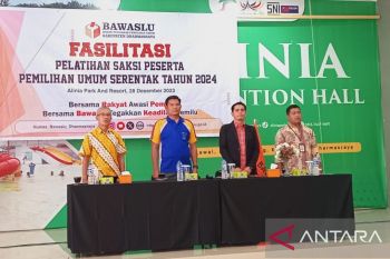 Bawaslu Dharmasraya fasilitas pelatihan saksi parpol Pemilu 2024