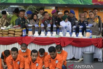 Pemusnahan barang bukti narkoba di Polda Lampung