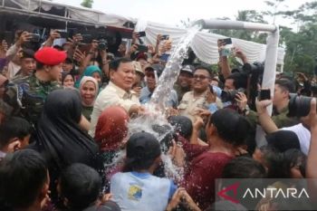 Capres Prabowo: Bantuan sarana air bersih untuk peningkatan perekonomian