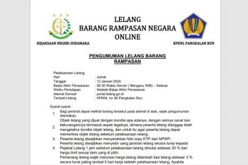 Lelang Barang Rampasan  Negara Online