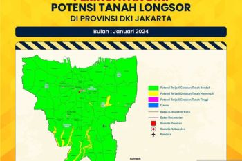 Sebanyak 16 kecamatan di Jakarta berpotensi rawan longsor