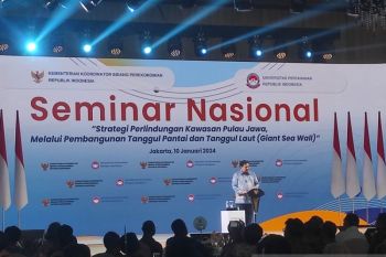 Menko Airlangga sebut pemerintah akan bangun tanggul laut guna antisipasi banjir rob di Jawa