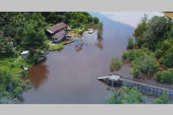 Palangka Raya Kalteng menghubungkan kelurahan terisolir dengan jembatan gantung