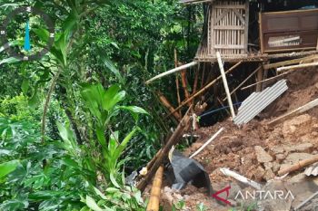 Hujan deras, rumah warga rusak dilanda tanah longsor